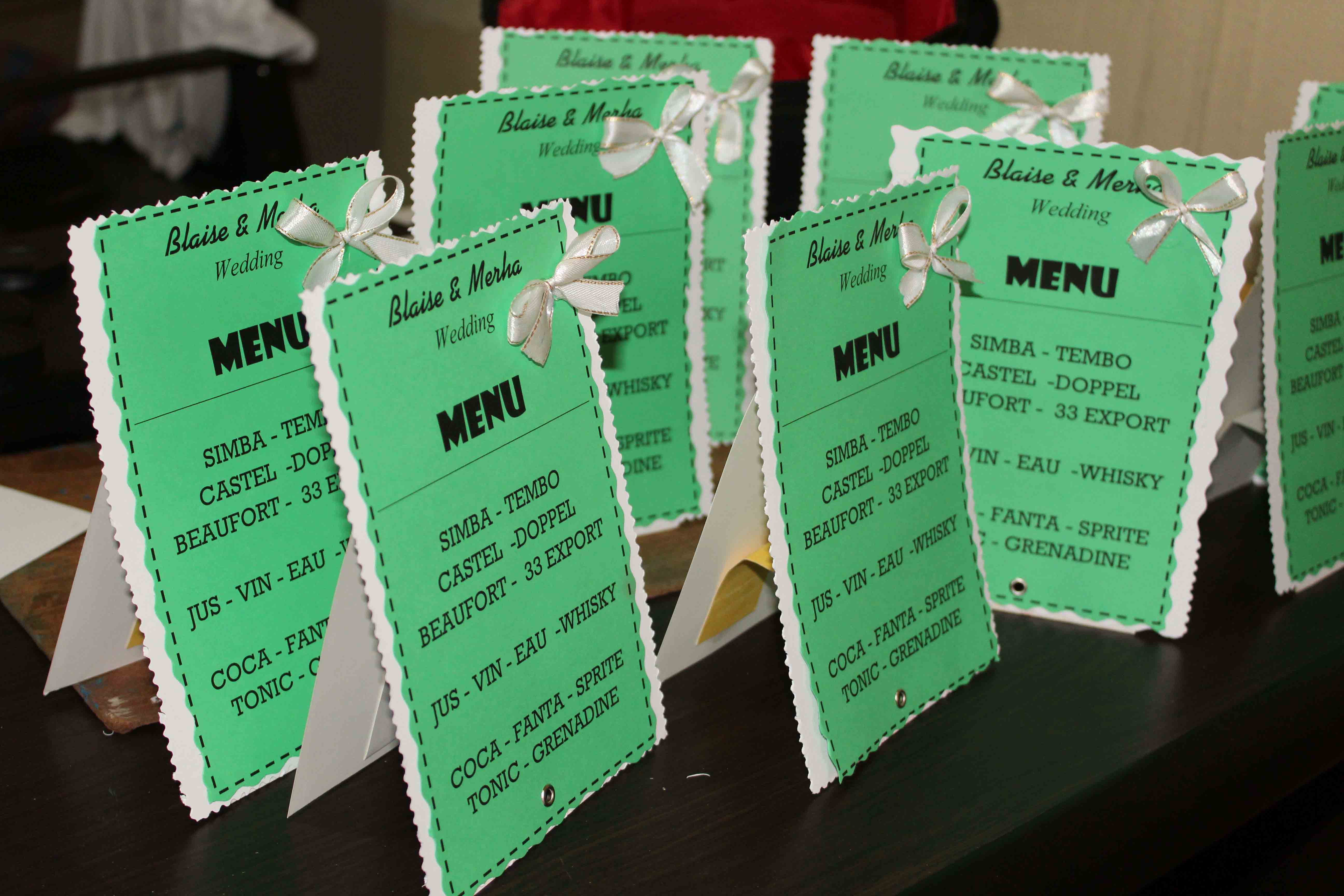Menu boissons